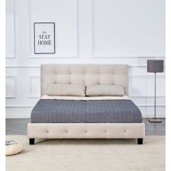 Upholstered bed 160x200 (beige)