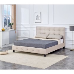 Cama tapizada 160x200 (beige)