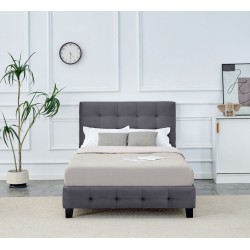 Upholstered bed 120x200 (gray)