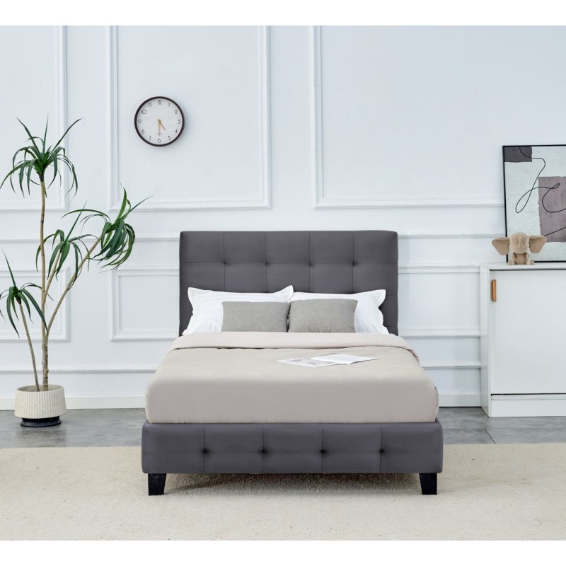 Upholstered bed 120x200 (gray)