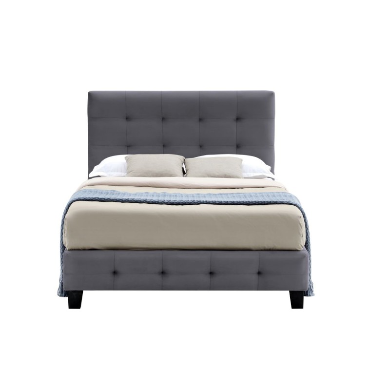 Gepolstertes Bett 120x200 (grau)