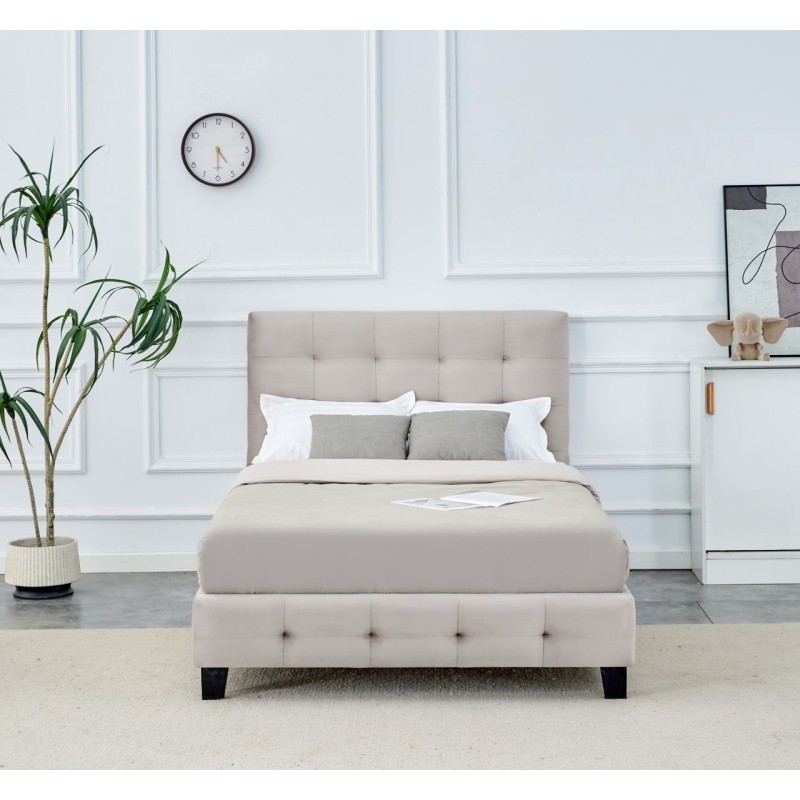 Cama tapizada 120x200 (beige)