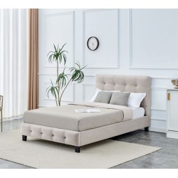 Gepolstertes Bett 120x200 (beige)