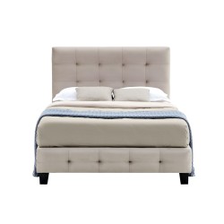 Gepolstertes Bett 120x200 (beige)
