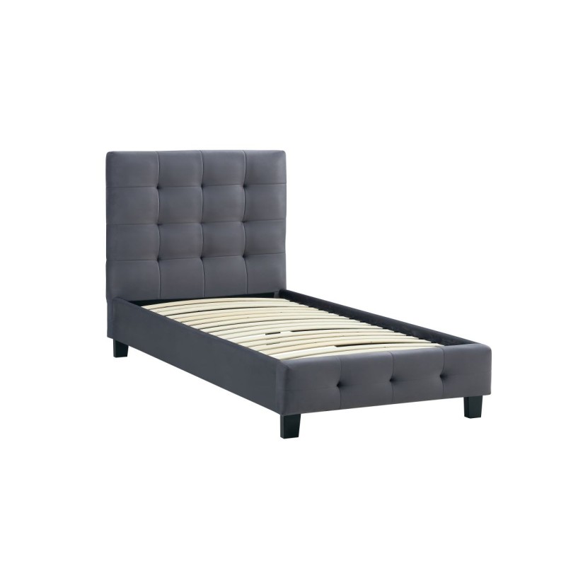 Cama tapizada 90x200 (gris)