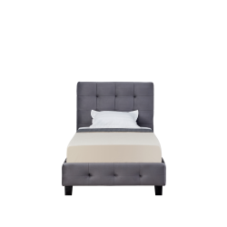 Upholstered bed 90x200 (gray)