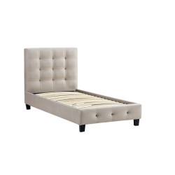 Cama tapizada 90x200 (beige)