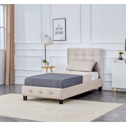 Upholstered bed 90x200 (beige)