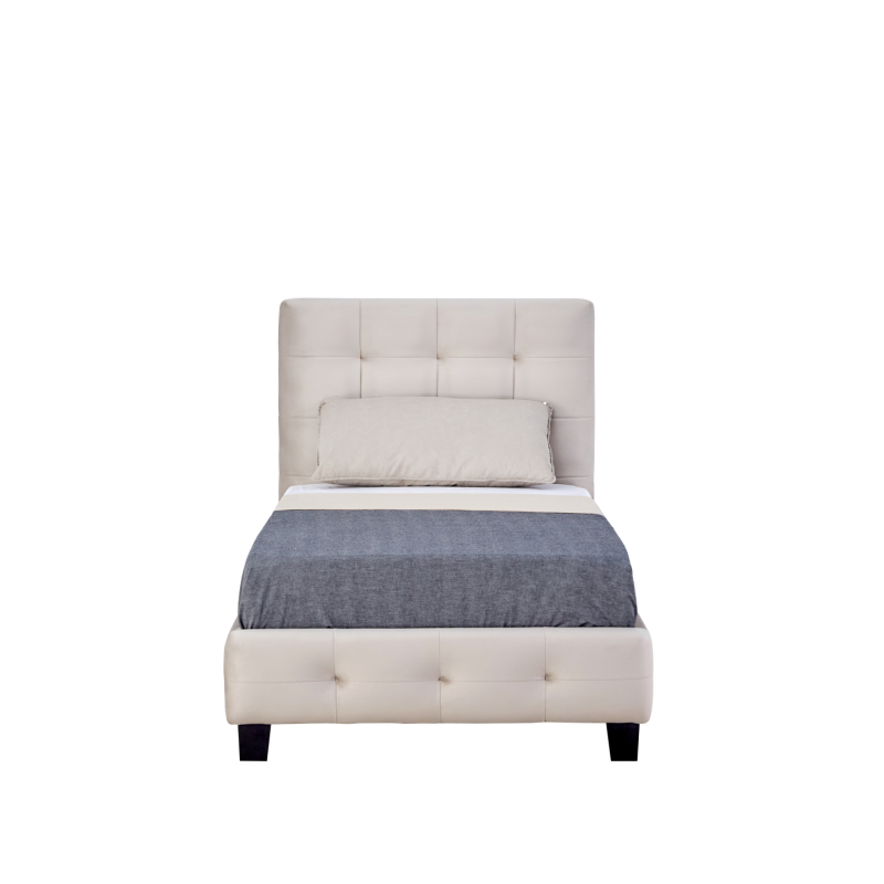 Cama tapizada 90x200 (beige)