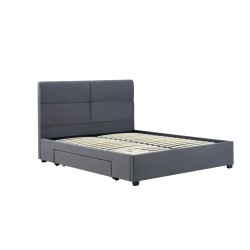 Gepolstertes Bett 160x200 (grau)