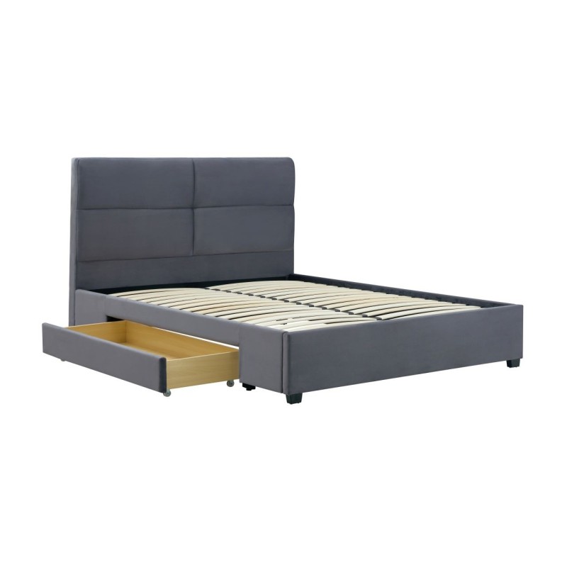 Upholstered bed 160x200 (gray)