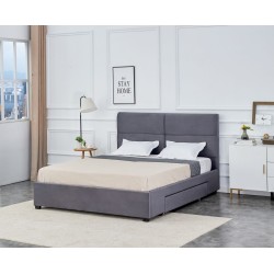 Cama tapizada 160x200 (gris)