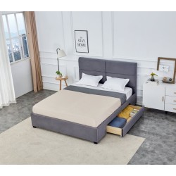 Cama tapizada 160x200 (gris)