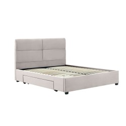 Gepolstertes Bett 160x200 (beige)