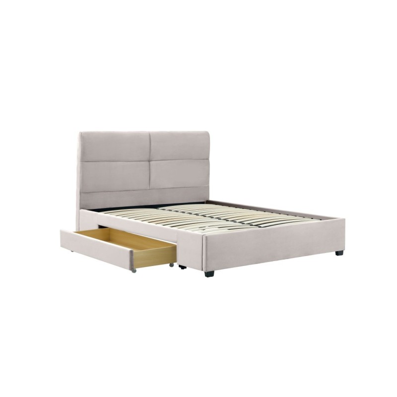 Upholstered bed 160x200 (beige)