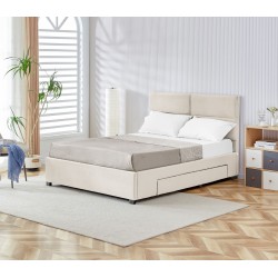 Gepolstertes Bett 160x200 (beige)