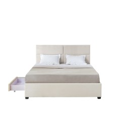 Gepolstertes Bett 160x200 (beige)