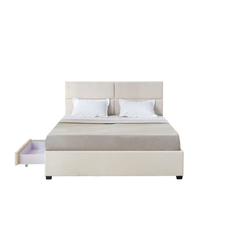 Gepolstertes Bett 160x200 (beige)