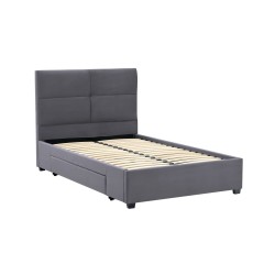 Gepolstertes Bett 120x200 (grau)