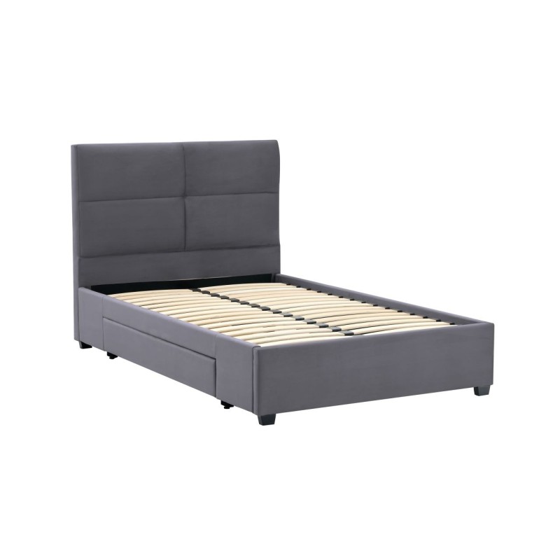 Gepolstertes Bett 120x200 (grau)