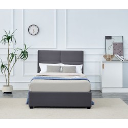 Upholstered bed 120x200 (gray)