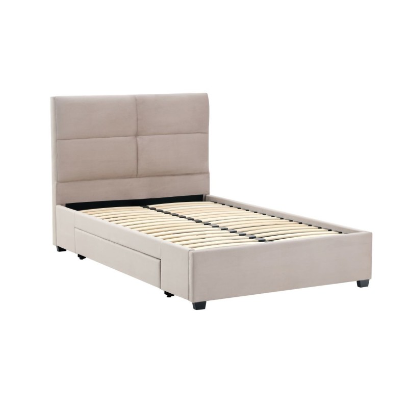 Upholstered bed 120x200 (beige)