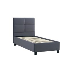 Cama tapizada 90x200 (gris)