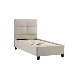 Upholstered bed 90x200 (beige)