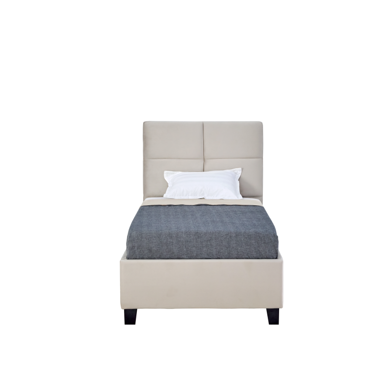 Cama tapizada 90x200 (beige)