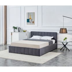 Cama tapizada 160x200 (gris)