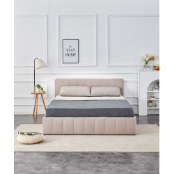 Gepolstertes Bett 160x200 (beige)