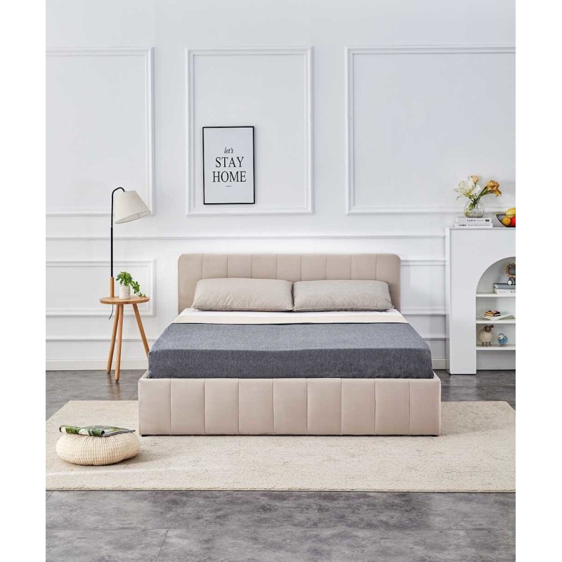 Cama tapizada 160x200 (beige)