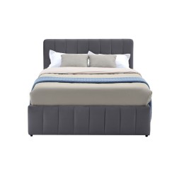 Gepolstertes Bett 120x200 (grau)