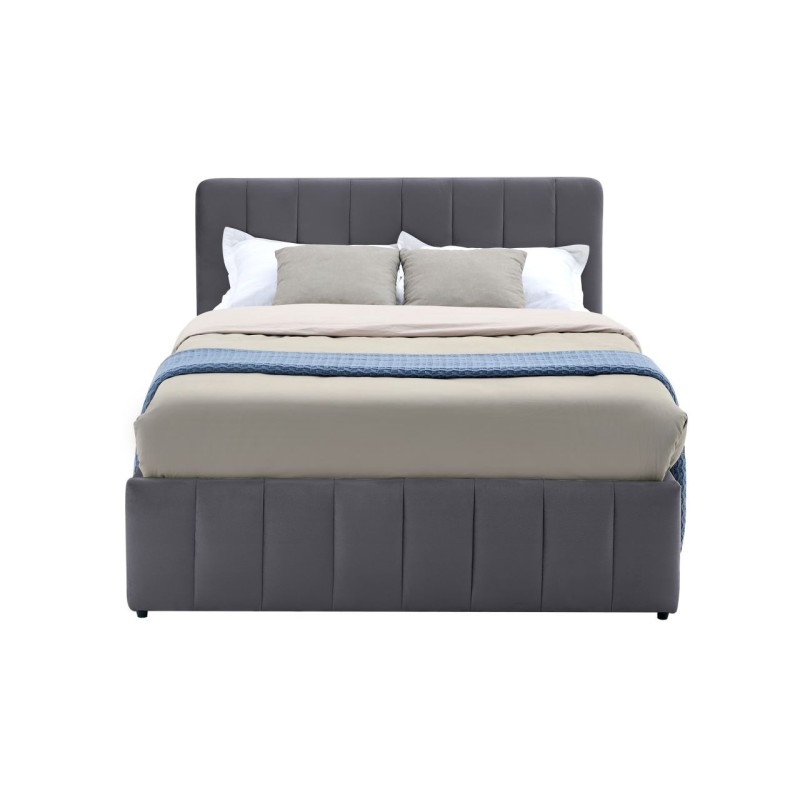 Upholstered bed 120x200 (gray)