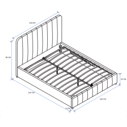Upholstered bed 120x200 (beige)