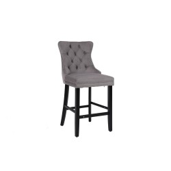 Velvet bar stool (gray)