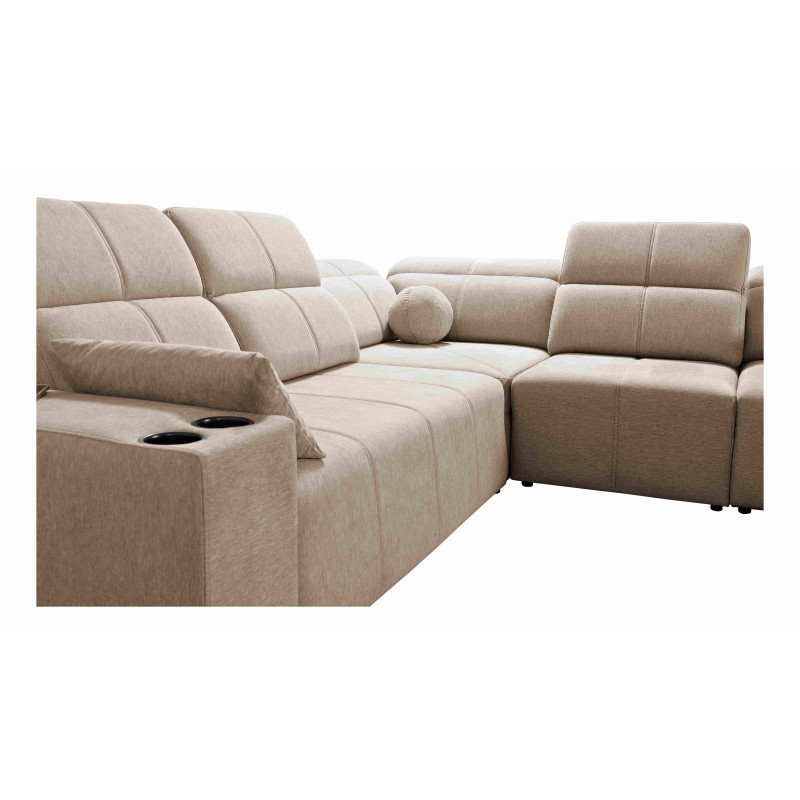 Esquinero Milano III con función de dormir: ¡elegancia y funcionalidad en uno!