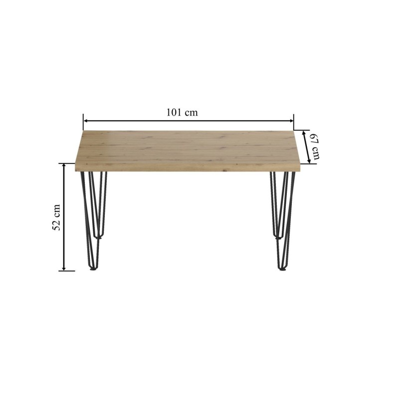 Bench (artisan oak + legs III) 67x101