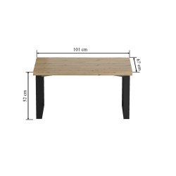 Bench (artisan oak + U legs) 67x101