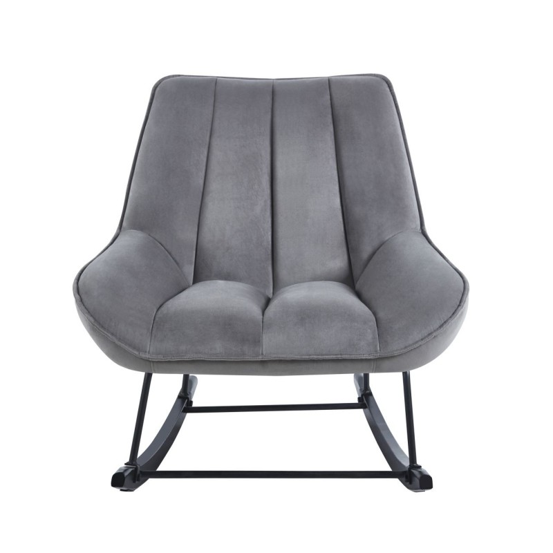 Velvet rocking chair (gray)