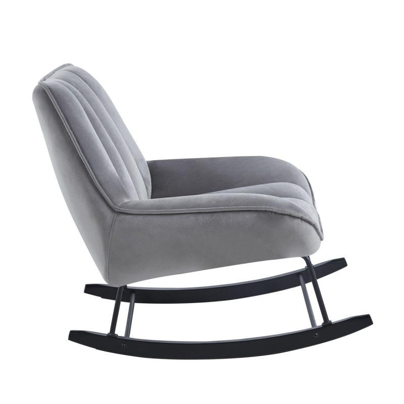 Velvet rocking chair (gray)