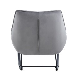 Sillón mecedora de terciopelo (gris)
