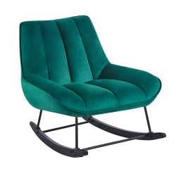 Velvet rocking chair (green)