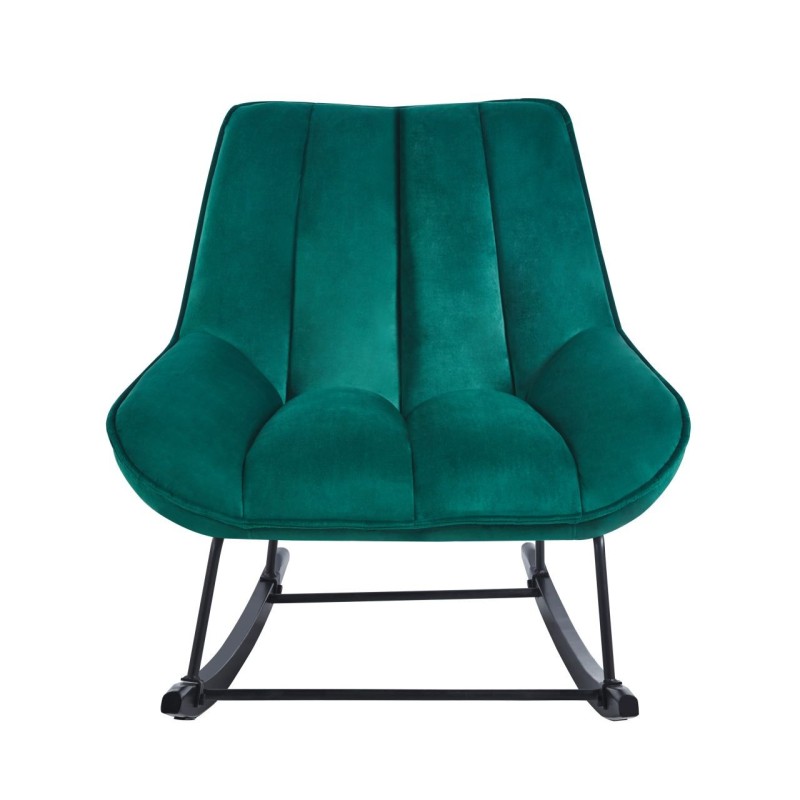 Velvet rocking chair (green)