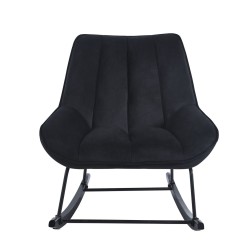 Velvet rocking chair (black)