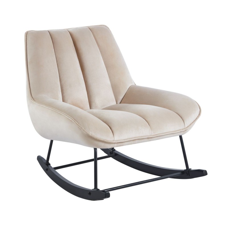 Velvet rocking chair (beige)