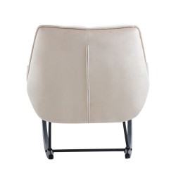 Fotel bujany velvet (beżowy)