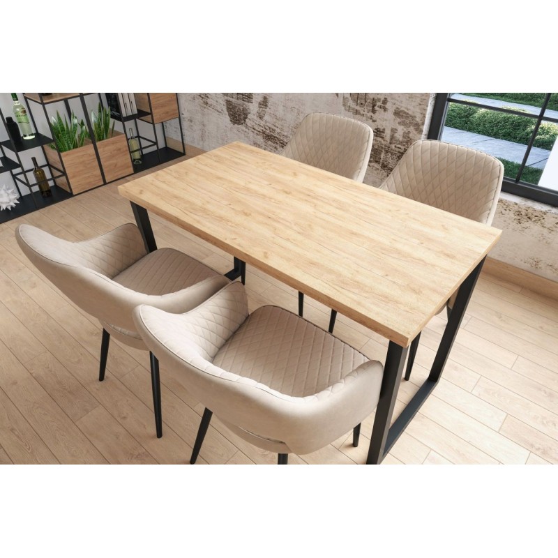 Table (golden oak craft + V60 legs) 67x128