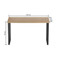 Stół (dąb złoty craft + nogi V60) 67x128