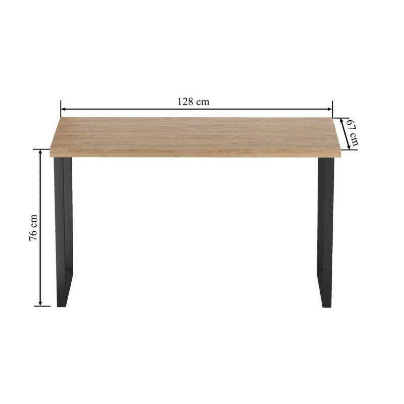Mesa (roble dorado craft + patas V60) 67x128